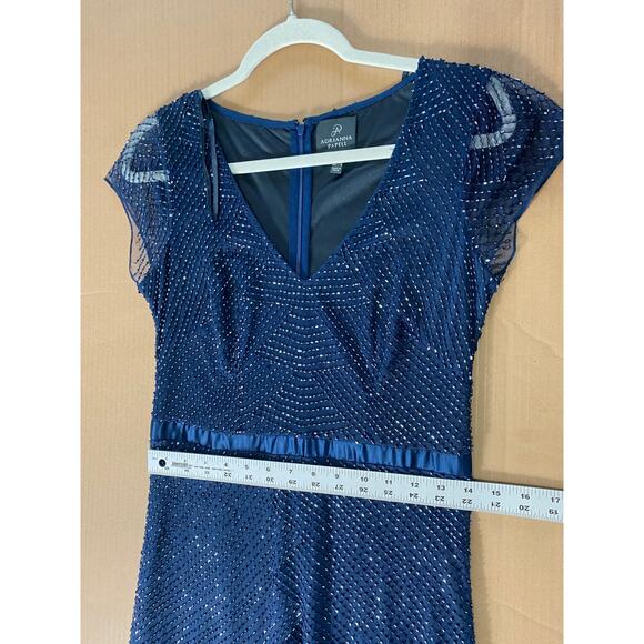 ADRIANNA PAPELL DRESS GOWN 6 MOTHER OF THE BRIDE FORMAL EVENING BRIDESMAID - Picture 14 of 15